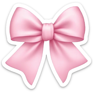light pink ribbon bow sticker