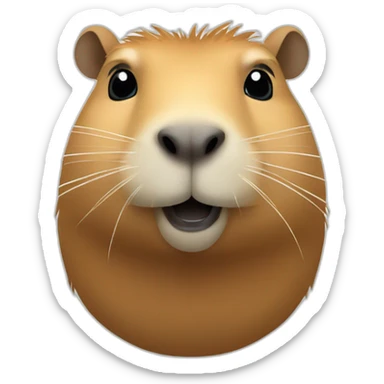 capybara qui pose un classique sticker