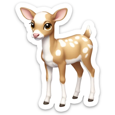 piebald fawn pretty fullbody sticker