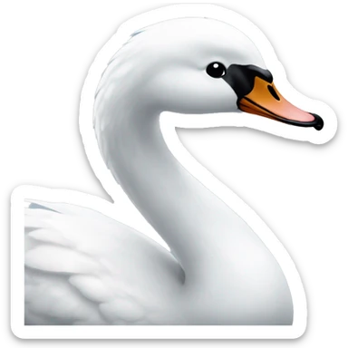 cute white swan sticker
