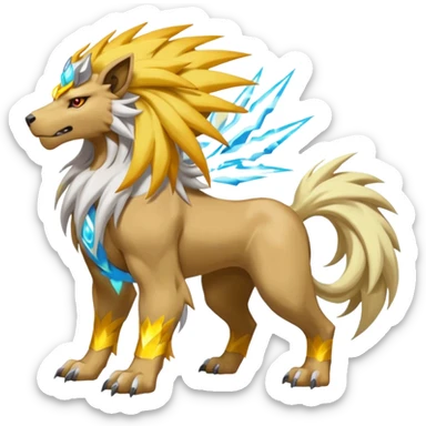 Entei-Raikou-Solgaleo-Electrike-Manectric-fusion-creature (full body) sticker