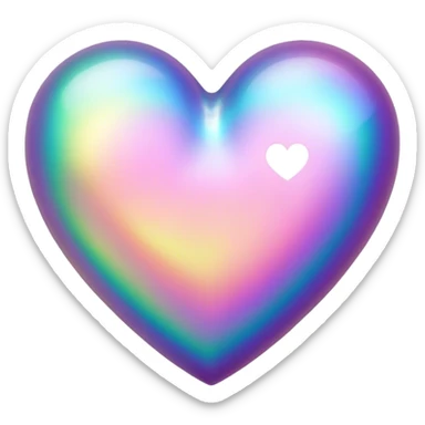 Iridescent heart  sticker