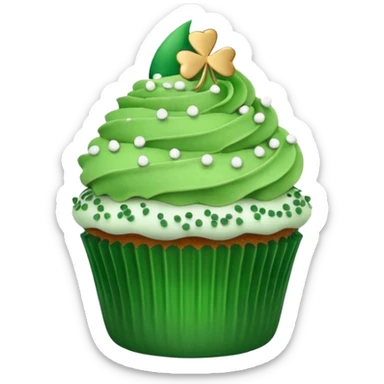 st patrick day cupcake sticker