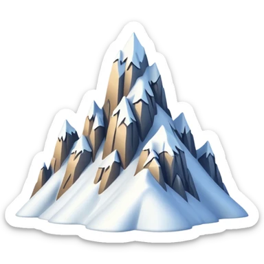 ski mountains sticker