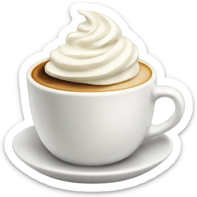 Coffee with whipped cream  sticker