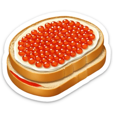red caviar on a bread sticker