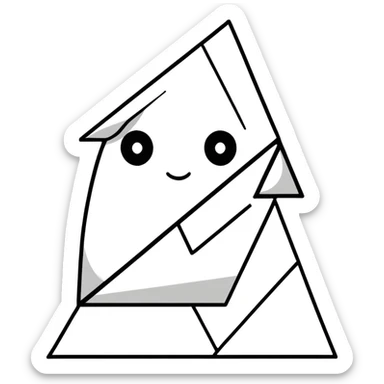 character with triangle head sticker
