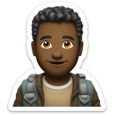 Un gros assis sure une vache sticker