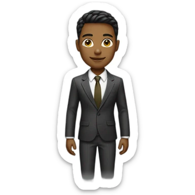 A fashion boy in a suit sticker