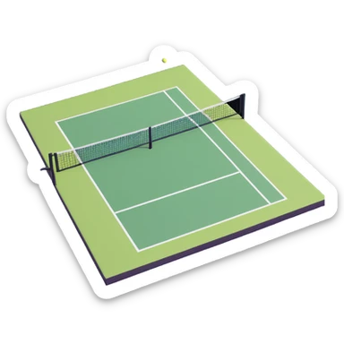 tennis court sticker