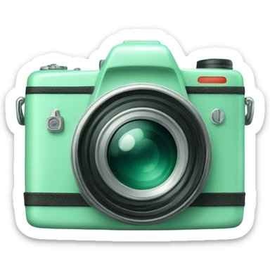 Photo camera mint green color  sticker