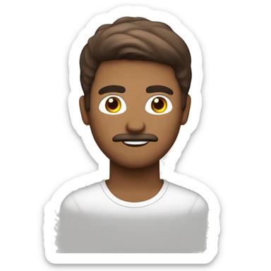 hombre mayor de ojos medio vedosos piel blanca y cabello marron sticker