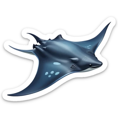 manta ray sticker