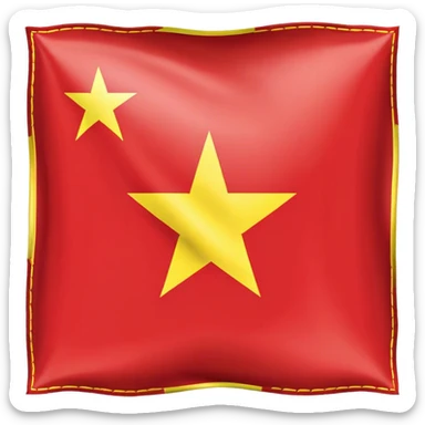 square vietnam flag sticker