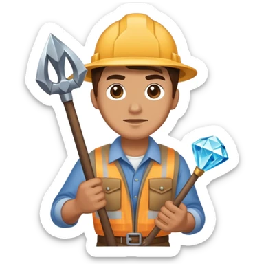 Steve mining diamonds sticker