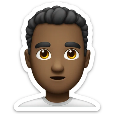 Raised eyebrow with fist sticker