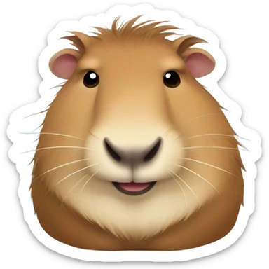 Capybara being cute sticker