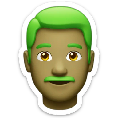 Green fluorescent yong men sticker