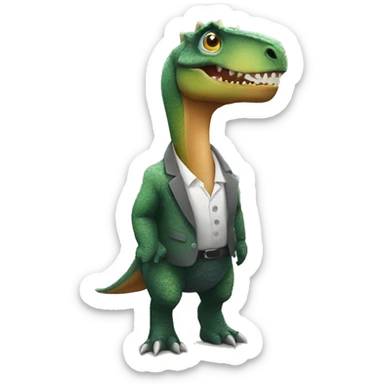 Dinosaur observing Shabbat  sticker