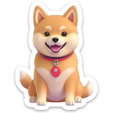 shiba inu happy sticker