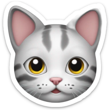 Kitty who rolls eyes sticker