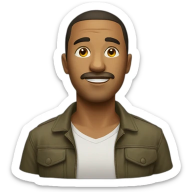 Черные смайлик sticker