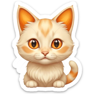 Flame point Siamese kitten with crossed eyes  sticker