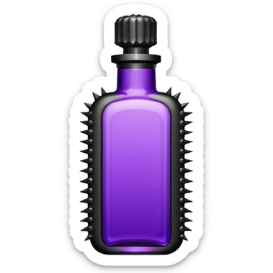A purplish black cologne with spikes sticker