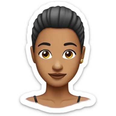 Hyperpigmentation with a slick back ponytail sticker