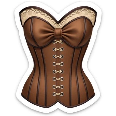 brown corset with bow sticker