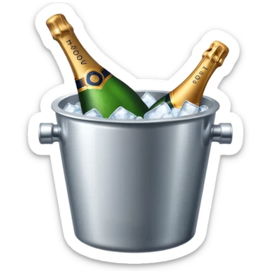 Champagne in ice bucket sticker