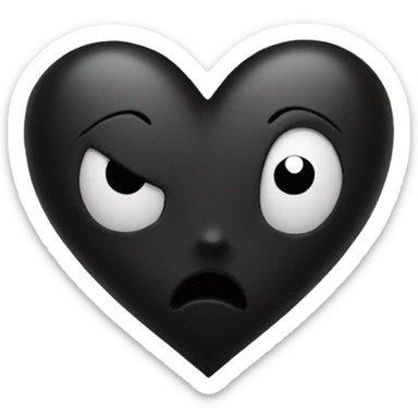 black heart sticker