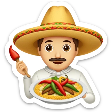 a couscous wearing a fajitas sticker