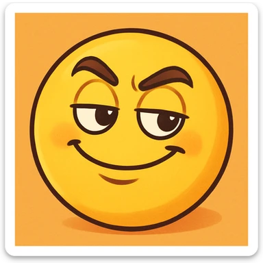 yellow emoji with a proud face sticker