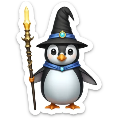 Penguin Wizard sticker