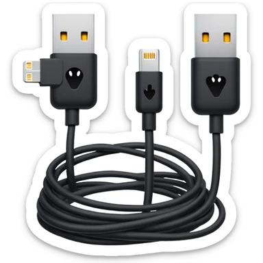 imagen con muchos cables liados y caoticos sticker