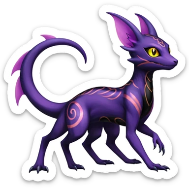Shiny Salandit-Noivern-Umbreon-Espeon-Hybrid (Full body) sticker