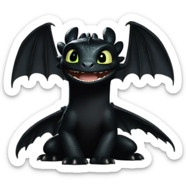 How to train your dragon toothless sticker