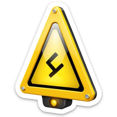 Crosswalk Light icon , Flashing yellow caution. sticker