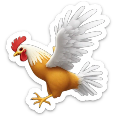 Un pollo volando sticker