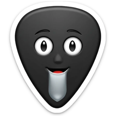 emo black guitar pick sticker