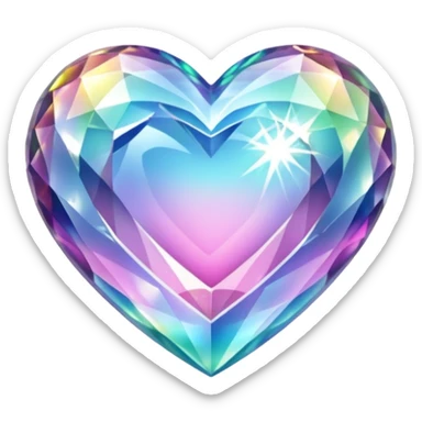 
Crystal heart, remove background sticker
