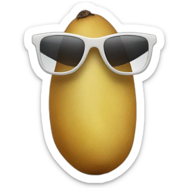 batata com oculos e bone sticker