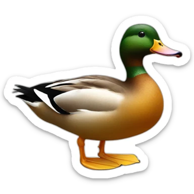 duck from side sticker