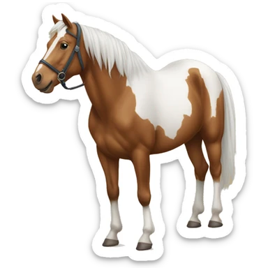 cavalo marom com asas  sticker