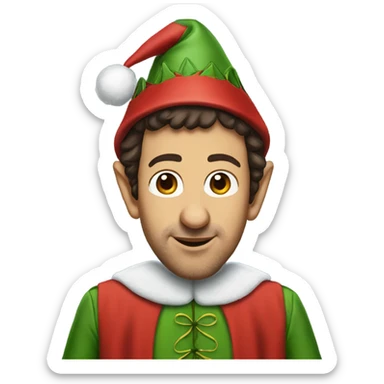 Adam sandler in an elf costume sticker