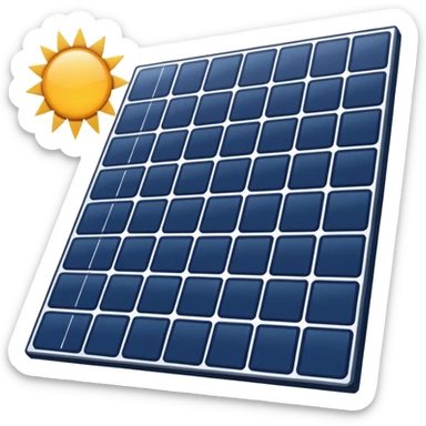 two dimensional solar panel sticker