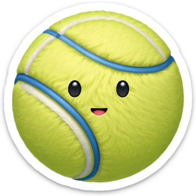 full blue tennis ball sticker