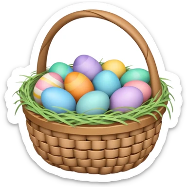 easter egg basket sticker