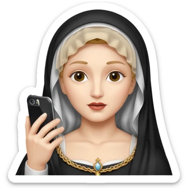 emoji della madonna che si scatta un selfie 
 sticker